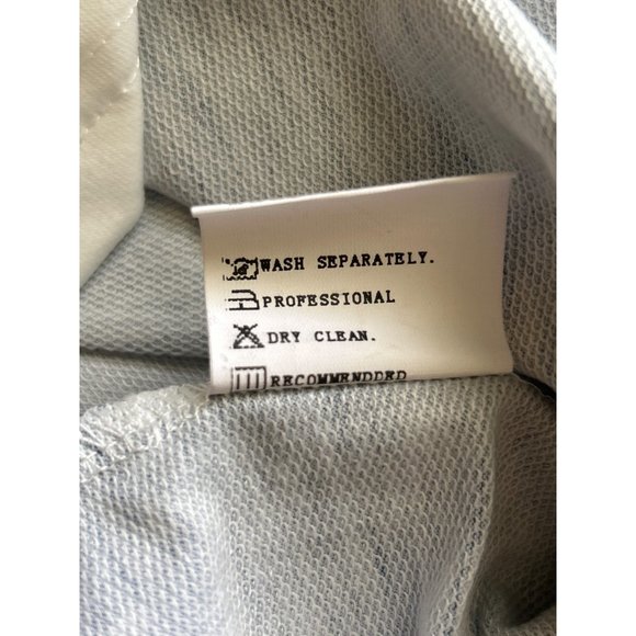 Noracora Blue & White Floral Print 1/2 Zip Long Sleeve Top, Medium - Picture 6 of 9